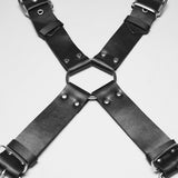 Hellebore Gothic PU Faux Leather Harness Men's