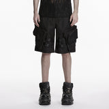 Plague Doctor Men's Gothic Shorts in Black