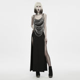 Elegy Women's Choker with Spikes in Silver