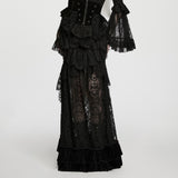 Marchesa Women's Gothic Skirt with Lace in Black