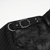 Ember Séance Men's Gothic Shirt with Mesh in Black