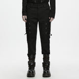 Ghost Light Men's Gothic Techwear Denim Trousers in Black