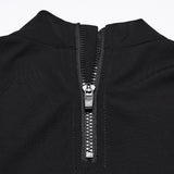 Fleurs du Mal Men's Gothic Top with Mesh Sleeves in Black