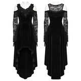 Belle Dame Women's Gothic Velvet Dress in Black