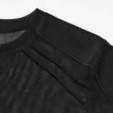 Morrigan Men's Gothic Mesh T-shirt in Black