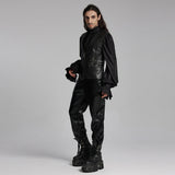 Desolate Gothic Faux Leather Waistcoat Men's