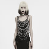 Fomorian Women's Punk Layered Body Chain in Silver