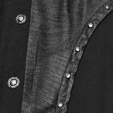 Montresor Men's Punk Asymmetrical Shirt in Black