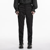 Tamerlane Men's Gothic Dark Pattern Pants in Black