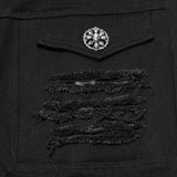 Dusky Men's Punk Decadent Techwear Pants in Black