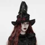 Epitaph Victorian Gothic Feather Rose Top Hat