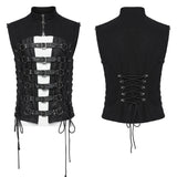 Ahriman Punk Mesh Multi-Buckle Harness Vest Men's