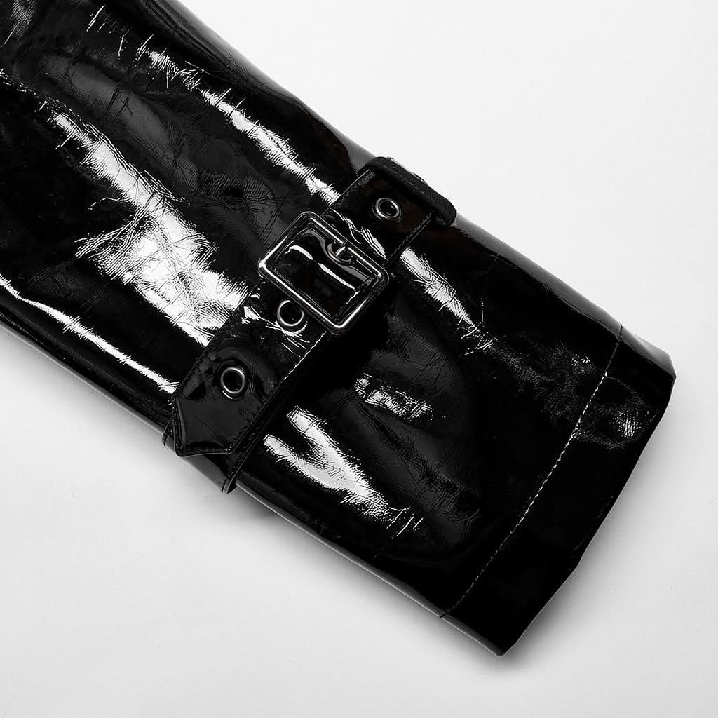 Necroharmonic PU Trench Coat - PunkRave