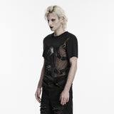 Erzulie Men's Gothic Stapped T-shirt in Black