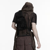Laudanum Adjustable Punk Backpack in Coffee