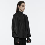 Arachne Gothic Woven Ruffle Shirt Men's
