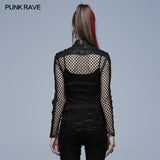 Ossuarium Gothic Mesh and Faux Leather Jacket