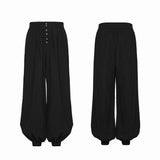 Laudanum Men's Gothic Trousers with Button-Front Waistband in Black