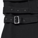 Calla Men's Gothic Cyber Tactical Pants in Black