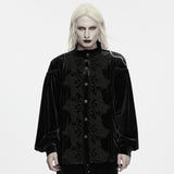 Upyr Men's Gothic Velvet Dandy Shirt in Black