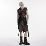 Hemlock Men's Gothic Vest/Camisole in Black & Coffee