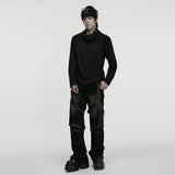 Erzulie Gothic Distressed Draped Cowl Top Men's