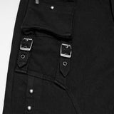Belladonna Gothic Buckle and Studs Denim Skinny Pants