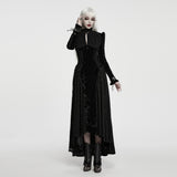 Talisman Women's Gothic Dress with Velvet Fabric in Black