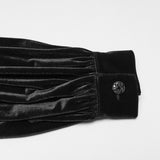 Upyr Men's Gothic Velvet Dandy Shirt in Black