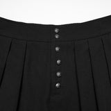 Laudanum Men's Gothic Trousers with Button-Front Waistband in Black