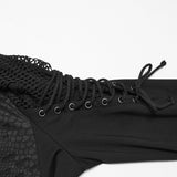 Rossetti Men's Gothic Lace-Up Zipped Top in Black
