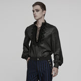 Alchemite Gothic Brocade Lace Shirt Men's
