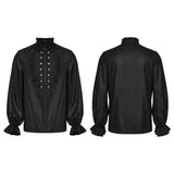 Nocturne Men's Gothic Shirt in Black