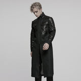 Azazel Gothic Mesh Faux Leather Coat Men's