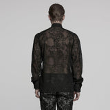Avalon Gothic Chiffon Shirt Men's in Black