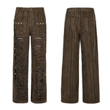 Arcas Gothic Distressed Denim Black Pants Men's