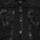 Ember Séance Men's Gothic Shirt with Mesh in Black