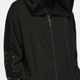 Voyelles Men's Gothic Knit coat with Studded in Black