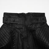 Dusk Rite Men's Gothic Zipped Sleeveless Jacket in Black
