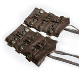 Erzulie Men's Gothic Steampunk Wristcuffs in Coffee