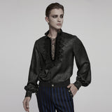 Alchemite Gothic Brocade Lace Shirt Men's