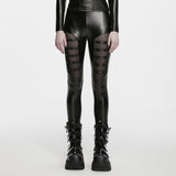 Nightshade Panel Cyber Faux Leather Leggings
