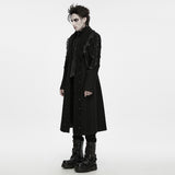 Barghest Men's Punk Chain Zipped Jacket in Black