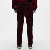 Thyrsus Men's Gothic Pants with Velvet in Red