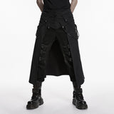 Lilith Men's Gothic Skirt with Chain in Black