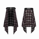 Widow Peak Men's Gothic Overskirt in Plaid