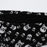 Ascalon Gothic Velvet Skull Printed Pants