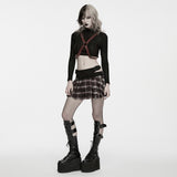 Harrow Plaid Pleated Mini Skirt