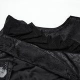 Celestia Gothic Distressed Jacquard Ruffle Shoulder Waistcoat Men's