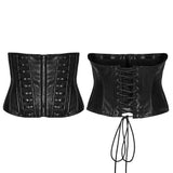 Labradorite Women's Gothic Corset with Metal in Black